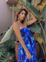 MAXI TIERED STRAPLESS DRESS - Image 4