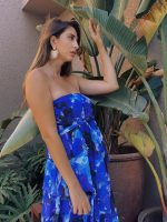 MAXI TIERED STRAPLESS DRESS - Image 9