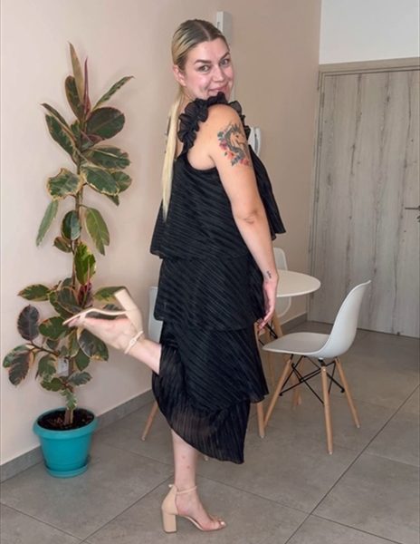 MIDI TIERED DRESS