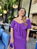 MAXI DRESS FRONT RUFFLE - Image 3