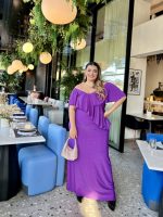 MAXI DRESS FRONT RUFFLE - Image 4