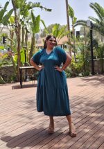 MIDI DRESS V NECK