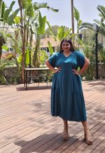 MIDI DRESS V NECK - Image 4