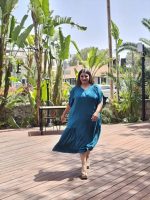 MIDI DRESS V NECK - Image 5