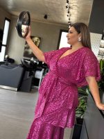 MAXI SEQUIN TIERED DRESS - Image 6