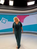 MAXI DRAPED JERSEY DRESS - Image 10