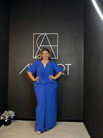 MAXI DRAPED JERSEY DRESS - Image 20