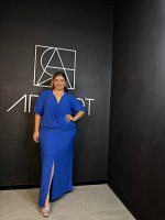 MAXI DRAPED JERSEY DRESS - Image 21