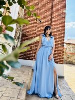 MAXI DRESS BOW SHOULDERS