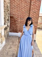 MAXI DRESS BOW SHOULDERS - Image 19