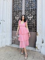 MIDI TIERED DRESS