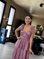 MIDI DRESS TIERED SEQUIN - Image 4