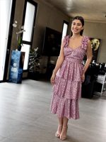MIDI DRESS TIERED SEQUIN - Image 5