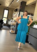 MIDI FLARED DRESS - Image 8