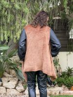CARDIGAN WITH ECO LEATHER SLEEVE - Image 5