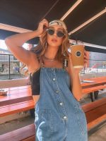 JEAN JUMPSUIT WITH STRAPS - Image 7