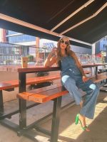 JEAN JUMPSUIT WITH STRAPS - Image 8