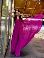 JUMPSUIT CHIFFON V NECK - Image 3