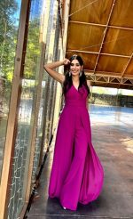 JUMPSUIT CHIFFON V NECK - Image 4