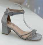 SEQUIN LOW HEEL SANDAL