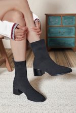 ANKLE BOOTS ELASTIC SOCKS