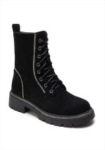 SUEDE LACE UP ANKLE BOOT