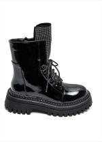CHUNKY PATENT ANKLE BOOT - Image 2