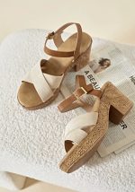 CORK LOW HEEL PLATFORM SANDAL
