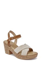 CORK LOW HEEL PLATFORM SANDAL - Image 4