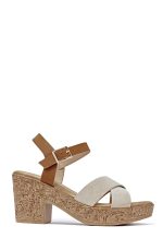 CORK LOW HEEL PLATFORM SANDAL - Image 5