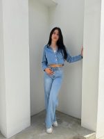 JEAN SHIRT CROPPED