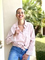 SHIRT STRIPE RHINESTONES