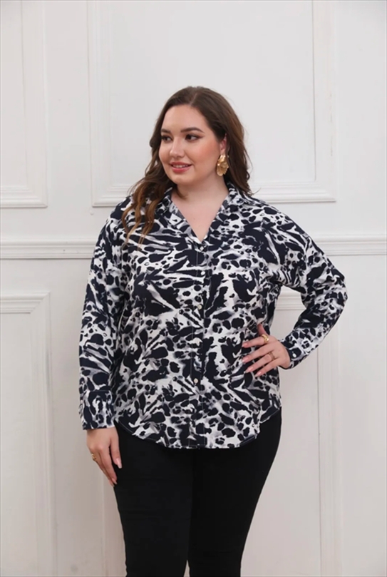 SHP1824W.jpg SHIRT OVERSIZE ANIMAL PRINT - Image 1