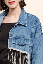 JEAN JACKET RHINESTONES - Image 2