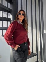 KNITTED MOCK NECK PEALRS - Image 2