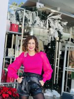 ORGANZA SLEEVE SWEATER - Image 3