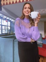 KNITTED SWEATER MOCK NECK - Image 4