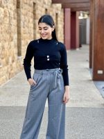 KNIT SWEATER RUCHED FRONT - Image 2