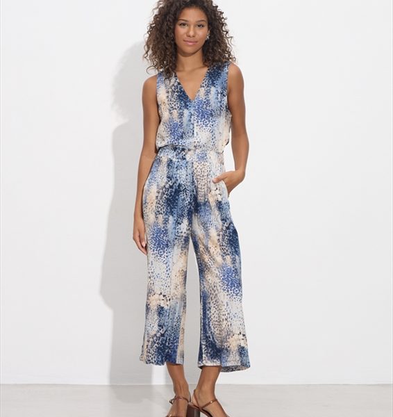 TROUSER CROPPED ANIMAL PRINT