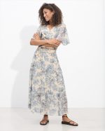 MIDI SKIRT CHIFFON FLORAL PRINT
