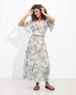 MIDI SKIRT CHIFFON FLORAL PRINT - Image 3