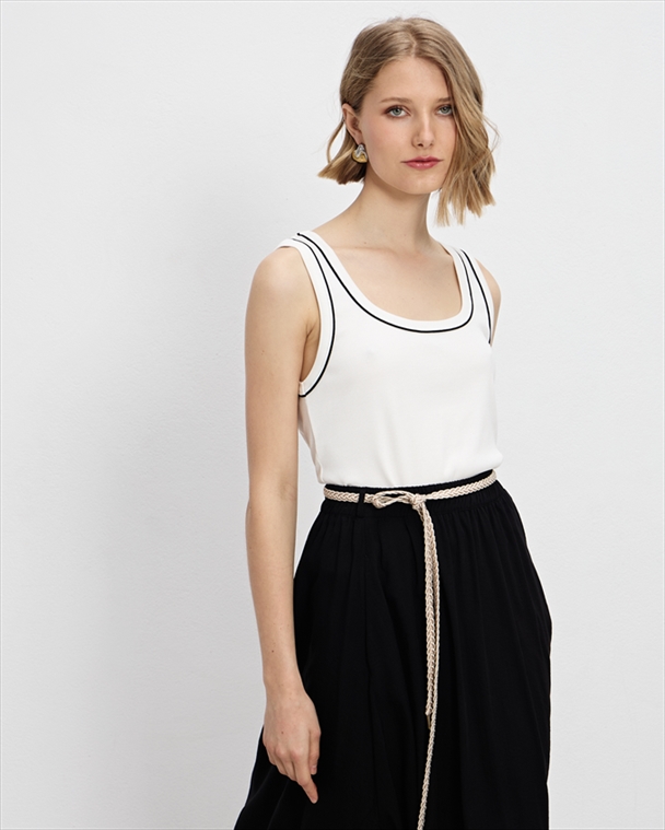 49146B.jpg TOP RIBBED SLEEVELESS - Image 1