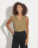 BLOUSE SHINY SLEEVELESS - Image 2