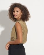 BLOUSE SHINY SLEEVELESS - Image 4