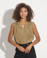 BLOUSE SHINY SLEEVELESS - Image 5