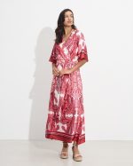 DRESS MIDI SATIN PRINTED