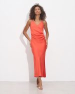 MIDI DRESS RUCHED SIDE - Image 11