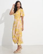 MIDI DRESS WRAP FLORAL - Image 4