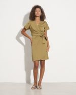 COTTON WRAP DRESS