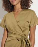 COTTON WRAP DRESS - Image 10